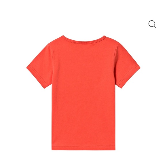 Snack Attack Kids Tee Vibrant Red orange by boutique brand Gardner and the Gang - Picture 2 of 5